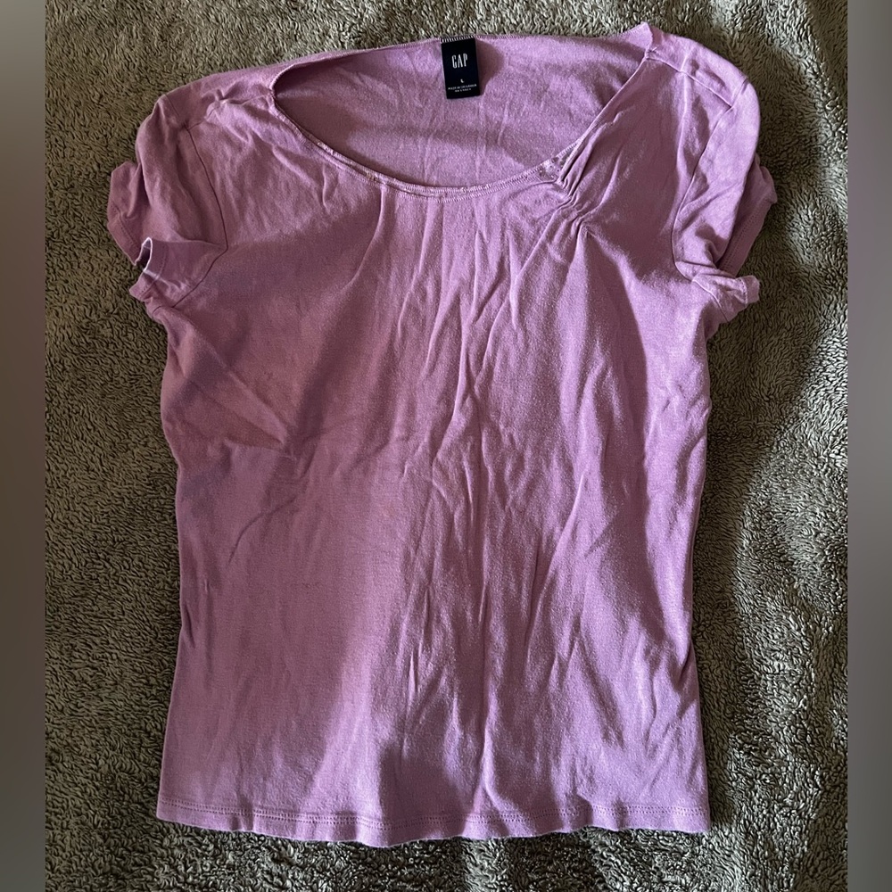 Gap Purple T-Shirt with Floral Details